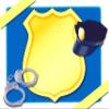 2.5" Round (12 Per Sheet) - Police Birthday - D1101-2D Edible Cake Cupcake Party Topper view 1