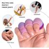 10 Pcs Finger Sleeves for Sports, Thumb Splint Brace Support Breathable Compression Protector for Trigger Finger, Arthritis, Basketball, Volleyball, Tennis, Badminton (Rainbow) view 3
