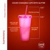 Suertestarry Color Changing Cups, Bulk Tumblers with Lids and Straws, 15 Pack of Reusable Plastic Cups, Kids & Adult Friendly, 24oz Smoothie Travel Cup (Rainbow, 15 Packs) view 2
