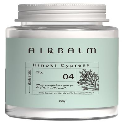 Air Balm Solid Odor Eliminator, 5.3 oz (150 g), Up to 90 Days, for Room, Kitchen, Bathroom & Closet, Hinoki Cypress Scent