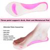 Bellcon Silicone Gel Self-Adhesive Shoes Inserts for Women Sandals Arch Support Shoe Insoles for High Heels and Peep Toes Gel Inserts for Flat Feet Pains Relief Plantar Fasciitis, 3 Pairs view 4