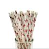200 Pcs Disposable Straws, Party Straws, Biodegradable Paper Straws for Juices, Shakes, Smoothies, Birthday Party Baby Shower Supplies (Flamingo White) view 1