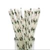 200 Pcs Disposable Straws, Party Straws, Biodegradable Paper Straws for Juices, Shakes, Smoothies, Birthday Party Baby Shower Supplies (Coconut Tree) view 1