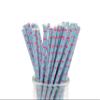 200 Pcs Disposable Straws, Party Straws, Biodegradable Paper Straws for Juices, Shakes, Smoothies, Birthday Party Baby Shower Supplies (Flamingo Blue) view 1