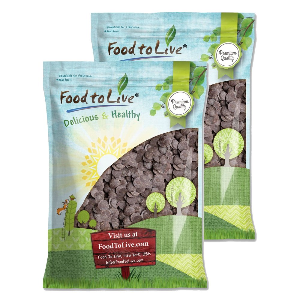 Food to Live Cacao Paste Wafers, 16 Pounds - Premium Raw Cacao Liquor, Pure, Unsweetened, Vegan, Bulk. Rich in Antioxidants, Essential Minerals. Perfect for Homemade Desserts, Chocolate Bars