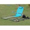 YYDX Portable Lifting Backrest, Leisure Floor Grass Beach Backrest, Adjustable Back with Armrests, Foldable Stainless Steel Back Support,Black view 2