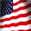 1/4 Sheet - American Waving Flag Birthday - D4042 - 2D Edible Cake Cupcake Party Topper view 1