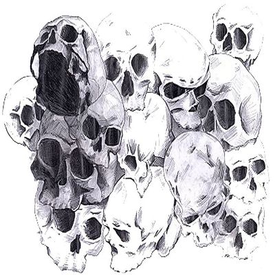 1/4 Sheet - Halloween Skulls Birthday - D5814 - 2D Edible Cake Cupcake Party Topper