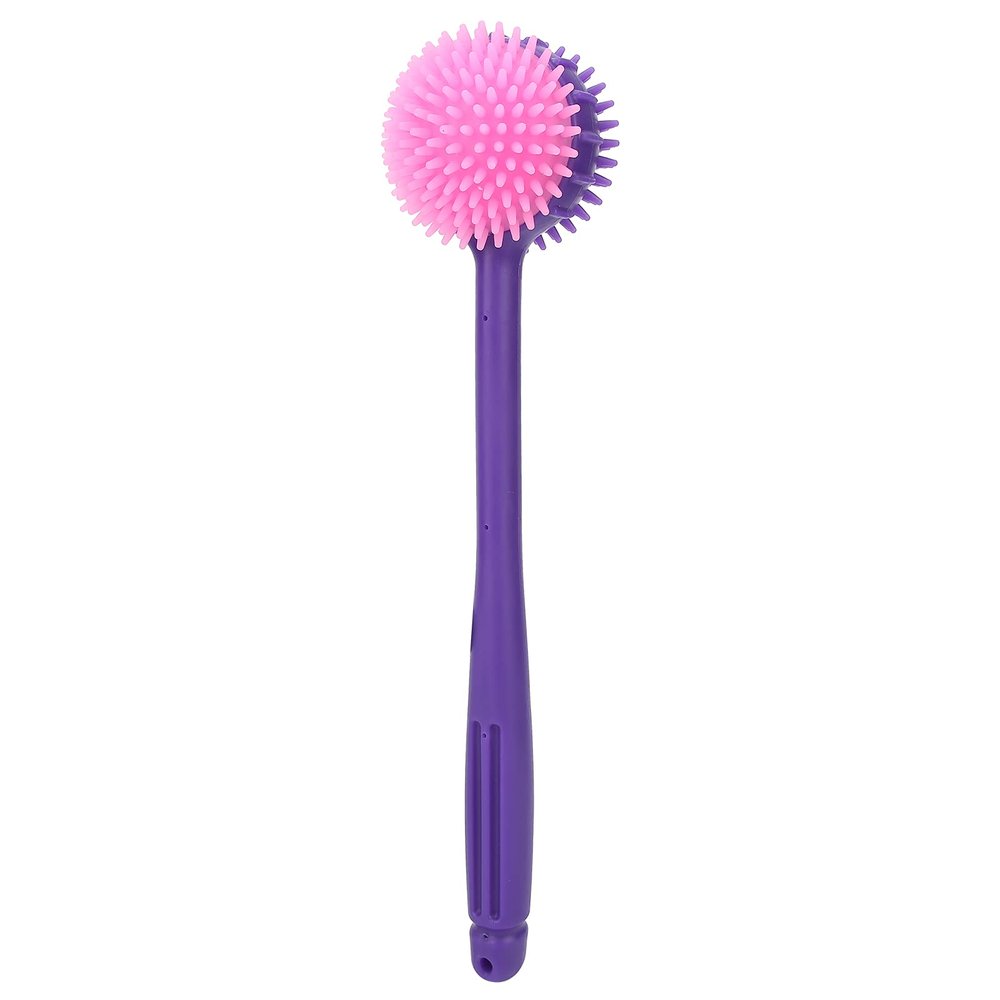 01 02 015 Massage Hammer, Manual Back Massagers Long Handle Flexible Prevent Slipping for Back Massage(Purple)