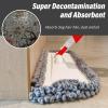 16.5 inch Mop Pads Refills, 3 Pack Microfiber Reusable Replacement Mop Pads Flat Replacements Heads for Wet Or Dry Floor Cleaning and Scrubbing, Grey Tassel Cloth view 3
