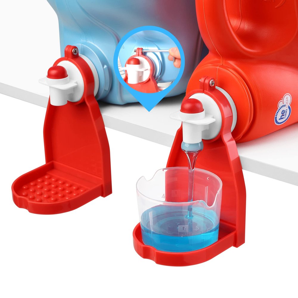 Besuerte Laundry Soap Holder - Detergent Holder for Laundry Room, Laundry Detergent Organizer Gadgets Dispenser Detergent Stand No-Fall, No Drips or Spills2 Pack, Red