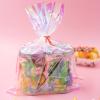 Ctoiotc Valentine Cellophane Treat Bags, Iridescent Holographic Candy Goodie Bags with 5 Colors Pieces Twist Ties for Birthday Party Favors, Easter, Weddings, Christmas, Valentines view 2