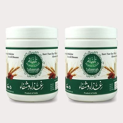 AL MASNOON Talbeena/Talbina with Dry Dates Combo (pack of 2) each 350grm/ A Sunnah Diet For all Age Group