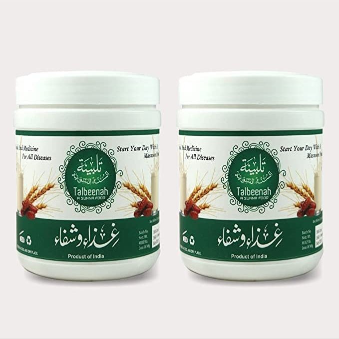 AL MASNOON Talbeena/Talbina with Dry Dates Combo (pack of 2) each 350grm/ A Sunnah Diet For all Age Group