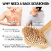 NURENDER Oversized Back Scratcher, Extended Bamboo Scratcher, 22.04" Long Curved Handle; Wider Head; More Larger Scratching Surface, Adults Body Instant Scratcher Christmas Gift for Women and Men. view 4