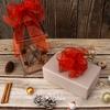 Ribbli Red Organza Wired Ribbon, Red Sheer with Metallic Edge,2-1/2 Inch x 20 Yards Christmas Tree Ribbon for Decoration Large Gift Wrapping,Wedding Decoration view 3