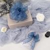 Ribbli Navy Organza Wired Ribbon, Navy Sheer with Metallic Edge,2-1/2 Inch x 20 Yards Christmas Tree Ribbon for Decoration Large Gift Wrapping,Wedding Decoration view 2