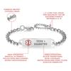 AOAMID Medical Alert Bracelet for Women Adjustable Personalized Free Engrave Coumadin Stainless Steel Medical ID Bracelets 6.5-8 Inch(Rose Gold) view 3