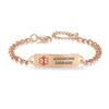 AOAMID Medical Alert Bracelet for Women Adjustable Personalized Free Engrave Addisons Disease Stainless Steel Medical ID Bracelets 6.5-8 Inch(Rose Gold) view 1