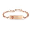 AOAMID Medical Alert Bracelet for Women Adjustable Personalized Free Engrave Stainless Steel Medical ID Bracelets 6.5-8 Inch(Rose Gold)