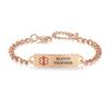 AOAMID Medical Alert Bracelet for Women Adjustable Personalized Free Engrave Blood thinner Stainless Steel Medical ID Bracelets 6.5-8 Inch(Rose Gold) view 1