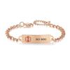 AOAMID Medical Alert Bracelet for Women Adjustable Personalized Free Engrave NO MRI Stainless Steel Medical ID Bracelets 6.5-8 Inch(Rose Gold)