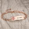 AOAMID Medical Alert Bracelet for Women Adjustable Personalized Free Engrave NO MRI Stainless Steel Medical ID Bracelets 6.5-8 Inch(Rose Gold) view 2