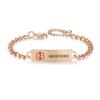 AOAMID Medical Alert Bracelet for Women Adjustable Personalized Free Engrave Seizures Stainless Steel Medical ID Bracelets 6.5-8 Inch(Rose Gold)
