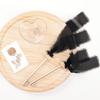 Socomi Black Handmade Fringe Chiffon Silk Ribbon 1-3/4" x 7Yd 4 Rolls Frayed Ribbons for Wedding Invitations Bridal Bouquets Wrapping view 3