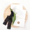 Socomi Black Handmade Fringe Chiffon Silk Ribbon 1-3/4" x 7Yd 4 Rolls Frayed Ribbons for Wedding Invitations Bridal Bouquets Wrapping view 4