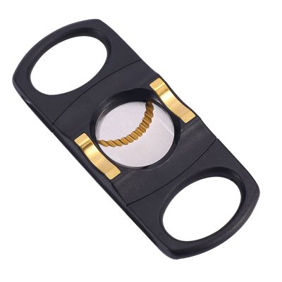Feilx Cigar Guillotine Double Blade Metal Cigar Clippers Exquisite Stainless Steel Scissors Accessories for Cigar Lovers (Color : A)