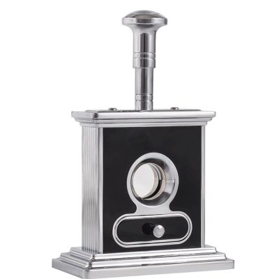 Feilx Cigar Cutter Stainless Steel Bronze Engraved Double Cut Blade Cigar Guillotine,Accessories Tools Gift for Cigar Lovers (Color : B)
