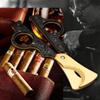 Feilx Cigar Cutter, Stainless Steel Blades, Attractive Gift Box, Ergonomic Design, Secure-Lock, Spring-Loaded view 3