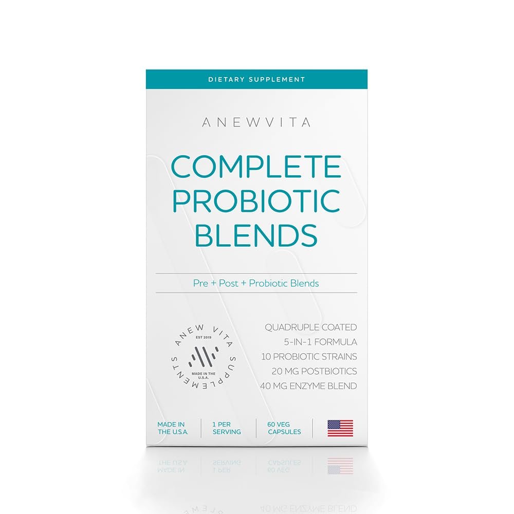Complete Probiotic Blend: 5-in-1 Digestive Enzymes, Zinc, Postbiotic, Prebiotics and Probiotics for Women & Men, Provitalize for Women Digestive & Gut Health | 10 Strains 20 Billion CFU, 60ct Softgels