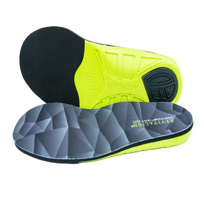 REVITALIGN unisex adult Pwr Thane Heavy Duty Insole, Black, M 14-15.5 US