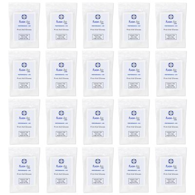 Individually Packaged First Aid Gloves Disposable Latex-Free, First Aid Kits, Emergency Use - Hygienic Single-Use - 20 Pairs (40 Gloves)