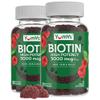 YumVs Biotin Gummies 5000mcg - Luscious Raspberry Flavor - Thicker Faster Hair Growth Gummies for Women or Men - Hair, Skin & Nails Vitamins - Hair Gummy - Vegetarian Biotin Supplement (60 Ct., 2pk) view 1