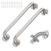 16 Inch Shower Grab Bar 2 Pack Polished Chrome SUS 304 Safety Grab Bars with Concealed Screws, 500lbs Support Assist Bath Handle Balance Bar for Handicap Elderly Pregnant Women for Christmas Gifts view 1