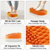 Dikdoc Foot Rest for Under Desk at Work, Home Office Foot Stool, Ottoman Foot Massager for Plantar Fasciitis Relief, Soft Silicone Footrests, Anti-Fatigue (Orange) view 4