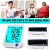 Blood Pressure Monitor-Automatic Blood Pressure Machine XL Cuff for Big Arms 13-21-Medium/Large Cuff 9"-17" Extra Large Backlit LCD Two User 1000 Mem (Blue view 2