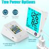 Blood Pressure Monitor-Automatic Blood Pressure Machine XL Cuff for Big Arms 13-21-Medium/Large Cuff 9"-17" Extra Large Backlit LCD Two User 1000 Mem (Blue view 4