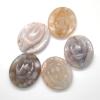 1.9" Source of Life Statue Natural Crystal Quartz Reiki Healing Vulva Stone Hand Carved Home Decor Lucky Gift,Blossom Agate,1PCS view 1