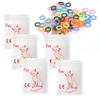 Annhua Orthodontic Elastic Rubber Bands 500 PCS (3.5 Oz, 1/4"), Dental Rubber Traction Bands Teeth Gap Bands for Tooth Gaps, Dog Grooming, Braids and Dreadlocks - Neon Color view 1