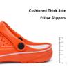 INMINPIN Women and Men Orthopedic Clogs Arch Support Garden Shoes Sandals Slippers with Plantar Fasciitis Feet Insoles,Trendy Orange,14-15 Women/12-13 Men view 4