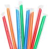 50 Individually Wrapped Boba Straws, Multi Color Plastic Milkshake, Jumbo Smoothie, Disposable Wide-mouthed Large Straws view 2