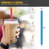 50 Individually Wrapped Boba Straws, Multi Color Plastic Milkshake, Jumbo Smoothie, Disposable Wide-mouthed Large Straws view 3