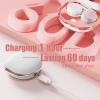 Contact Lens Cleaner, Portable Ultrasonic Contact Lens Cleaning Machine with USB Charger and Solution Soak Case Kit for Soft Lens, Colored Contact Lens, Hard Lens, RGP Lens and OK Lens (White) view 4