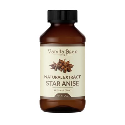 Pure Star Anise Extract for Baking and Flavoring - 4 OZ - Premium Quality Natural Flavors for Baked Goods, Desserts, & Cooking