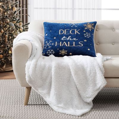 Lacourte Deck The Halls Decorative Pil Deck The Halls 18x18