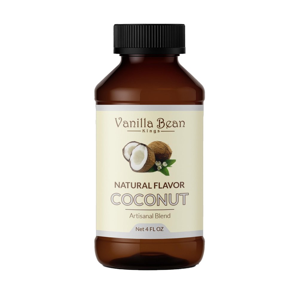 Natural Coconut Extract for Baking and Flavoring - 4 OZ - Premium Quality Natural Flavors for Baked Goods, Desserts, & Cooking
